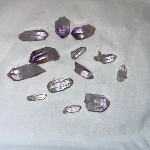 AMETHYST CRYSTAL RAW POINTS FROM VERA CRUZ MEXICO 10 grams TOTAL
